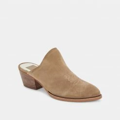 DOLCEVITA SHILOH MULES TRUFFLE SUEDE