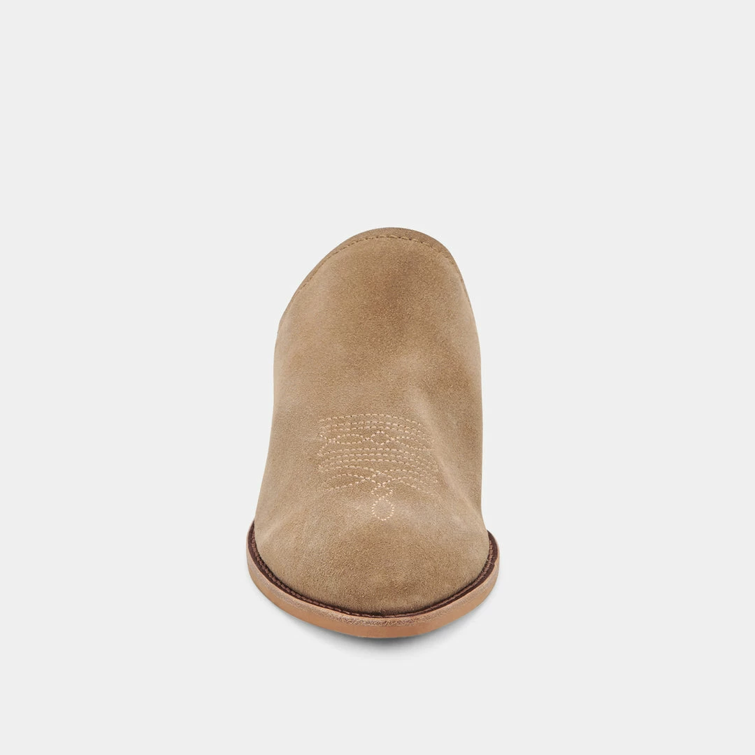 DOLCEVITA SHILOH MULES TRUFFLE SUEDE