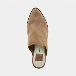 DOLCEVITA SHILOH MULES TRUFFLE SUEDE