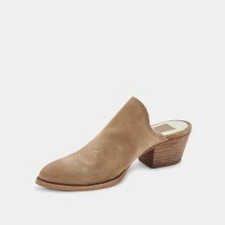 DOLCEVITA SHILOH MULES TRUFFLE SUEDE