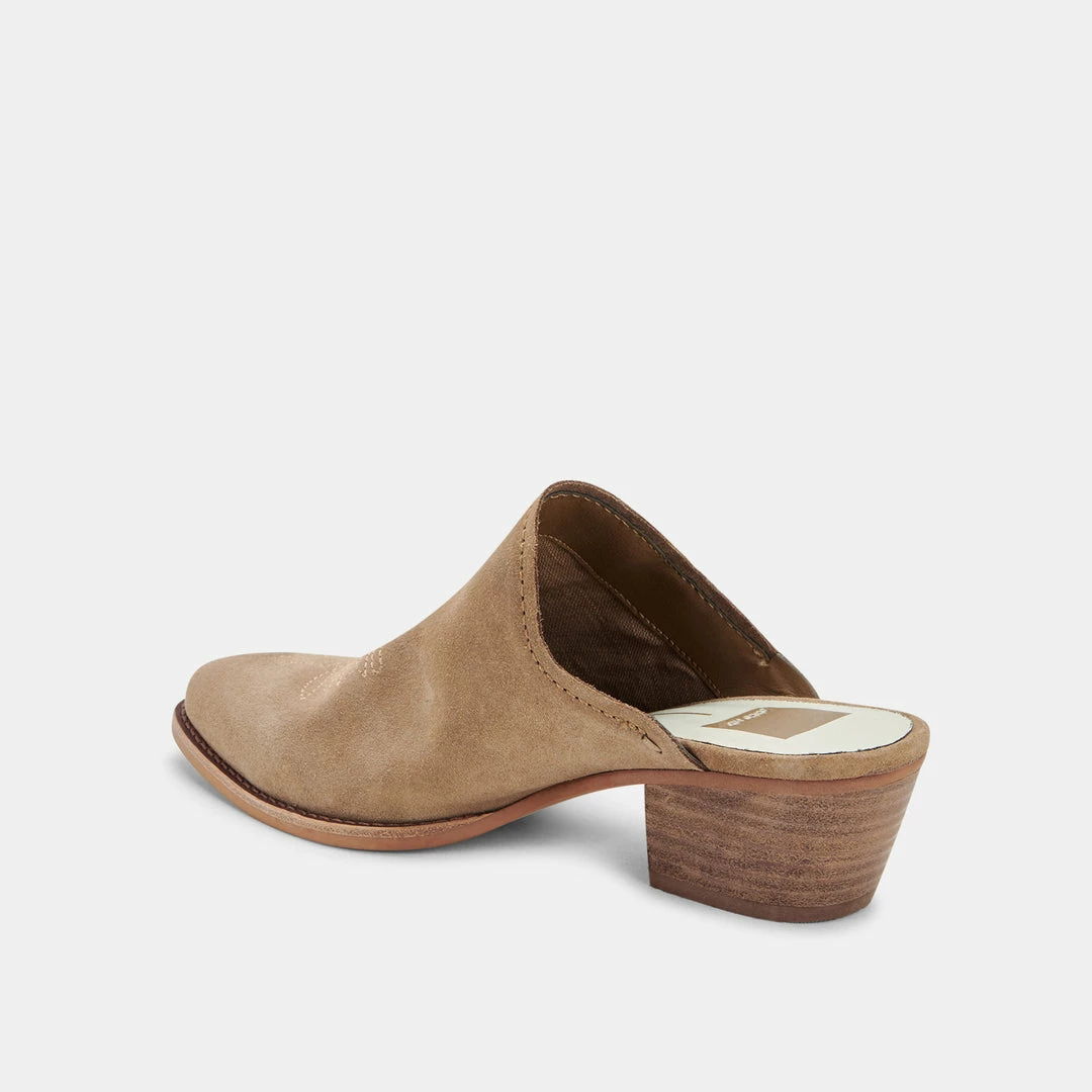 DOLCEVITA SHILOH MULES TRUFFLE SUEDE