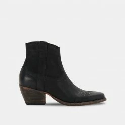 Recurate SILMA BOOTIES BLACK LEATHER Re:vita