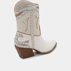 DOLCEVITA LORAL BOOTIES IVORY LEATHER