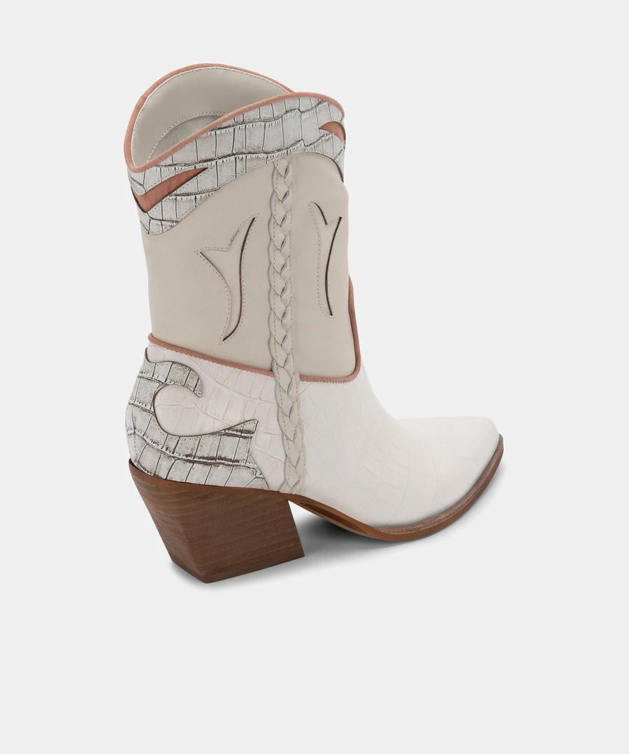 Recurate RESALE LORAL BOOTIES IVORY LEATHER Re:vita