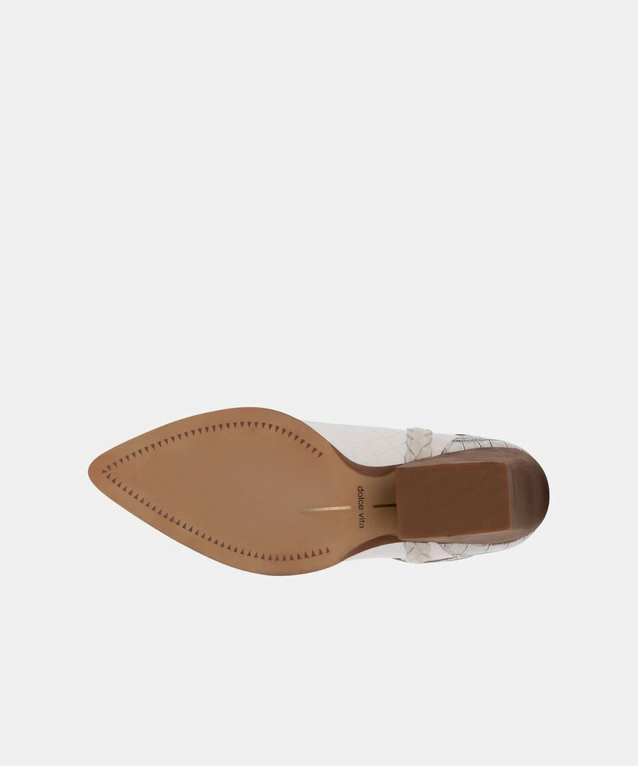 Recurate RESALE LORAL BOOTIES IVORY LEATHER Re:vita