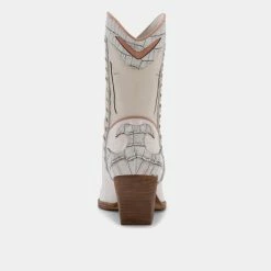 Recurate RESALE LORAL BOOTIES IVORY LEATHER Re:vita