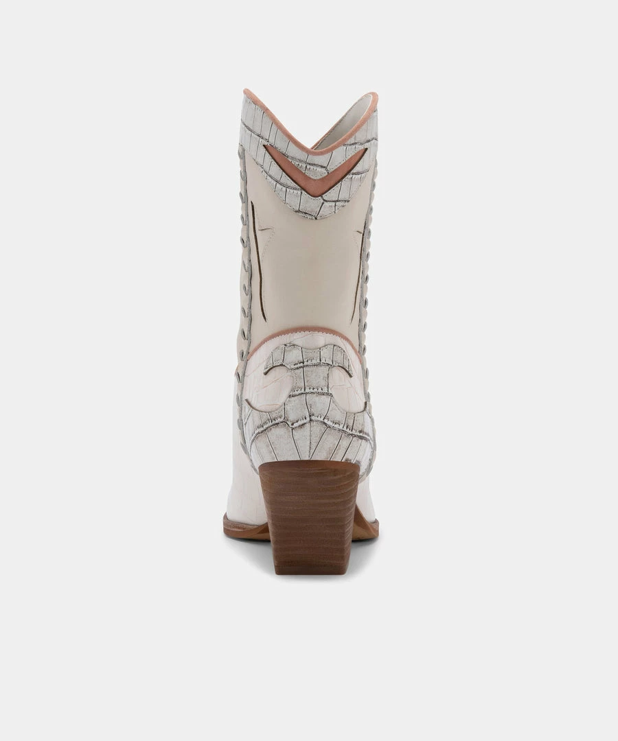 Recurate RESALE LORAL BOOTIES IVORY LEATHER Re:vita
