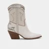 Recurate RESALE LORAL BOOTIES IVORY LEATHER Re:vita