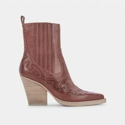DOLCEVITA BEAUX BOOTS ROSE LEATHER BOOTIES