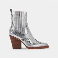 DOLCEVITA BOOTIES BEAUX BOOTS SILVER LEATHER