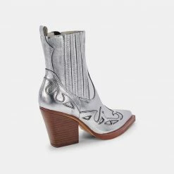 DOLCEVITA BOOTIES BEAUX BOOTS SILVER LEATHER