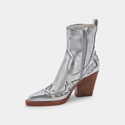 DOLCEVITA BOOTIES BEAUX BOOTS SILVER LEATHER