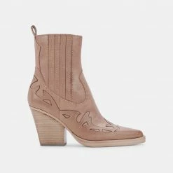 DOLCEVITA BEAUX BOOTS TAUPE LEATHER BOOTIES