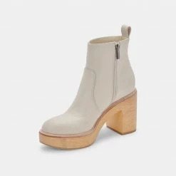 DOLCEVITA CECILE BOOTS IVORY LEATHER