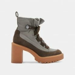 Recurate CELIDA BOOTS OLIVE MULTI NYLON Re:vita RESALE