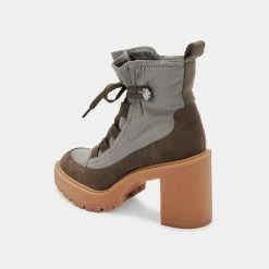 Recurate CELIDA BOOTS OLIVE MULTI NYLON Re:vita RESALE