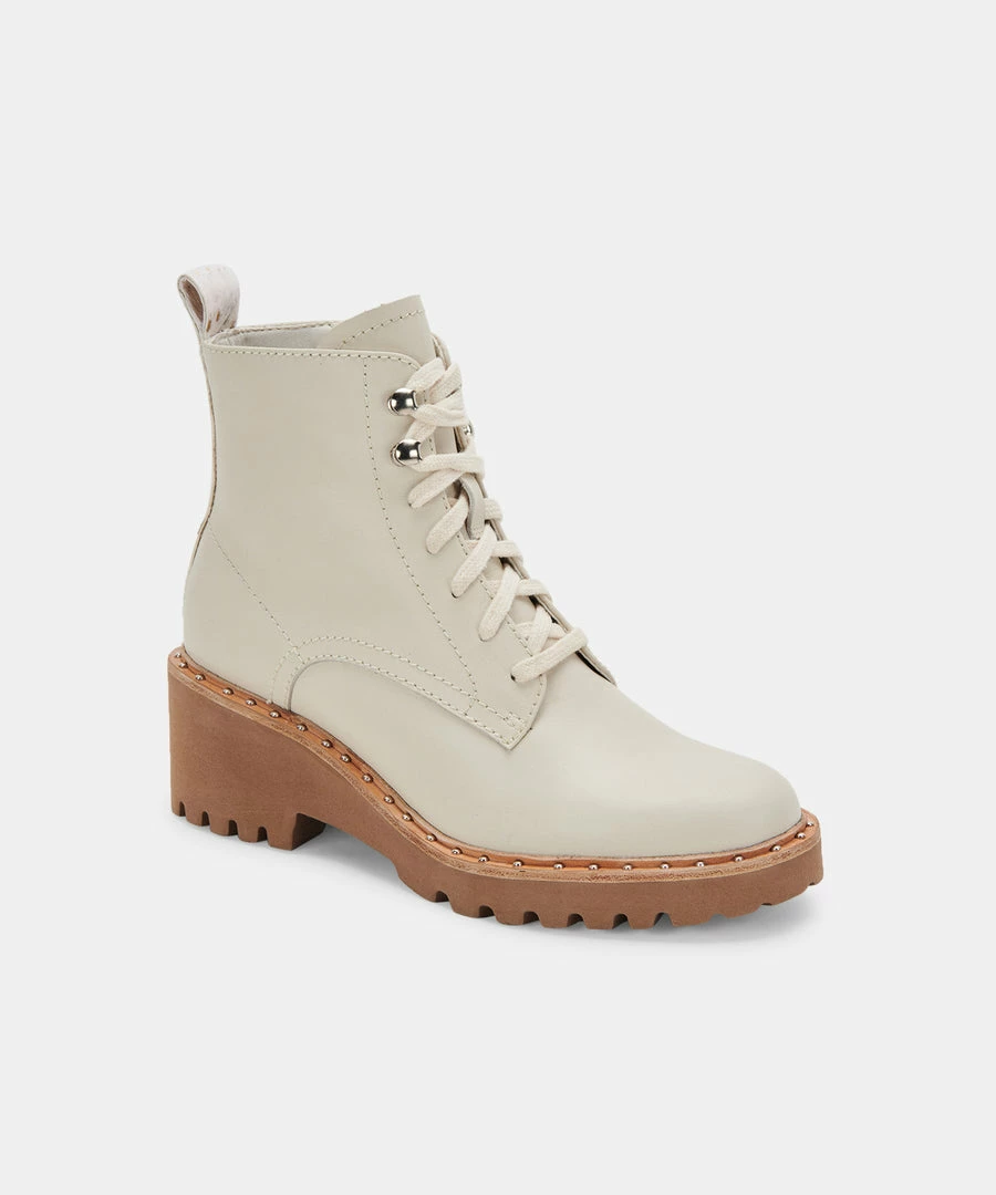 DOLCEVITA HINTO BOOTS IVORY LEATHER