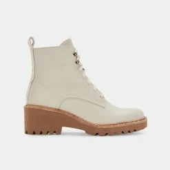 DOLCEVITA HINTO BOOTS IVORY LEATHER