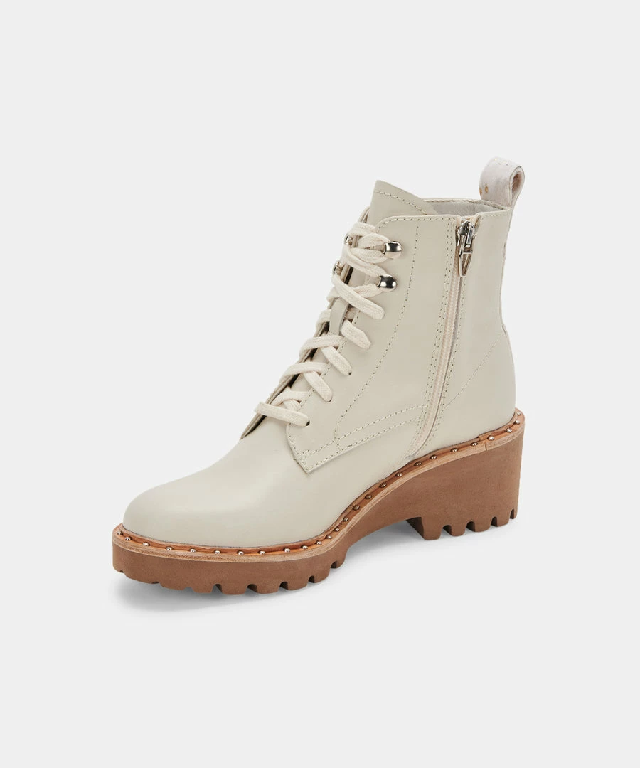 DOLCEVITA HINTO BOOTS IVORY LEATHER