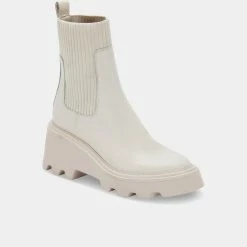 DOLCEVITA HOVEN BOOTS IVORY LEATHER