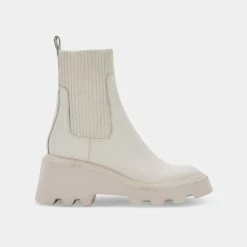 DOLCEVITA HOVEN BOOTS IVORY LEATHER