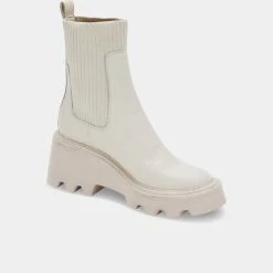 DOLCEVITA HOVEN BOOTS IVORY LEATHER