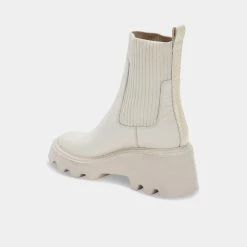 DOLCEVITA HOVEN BOOTS IVORY LEATHER