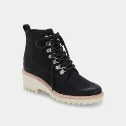Recurate RESALE HUEY HIKER BOOTS BLACK NUBUCK - Re:vita