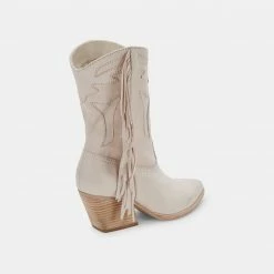 DOLCEVITA LIONA BOOTS IN IVORY LEATHER