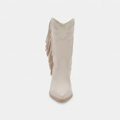 DOLCEVITA LIONA BOOTS IN IVORY LEATHER