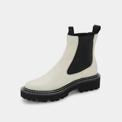 DOLCEVITA MOANA BOOTS IVORY LEATHER