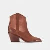 DOLCEVITA NASHE BOOTIES CHOCOLATE LEATHER