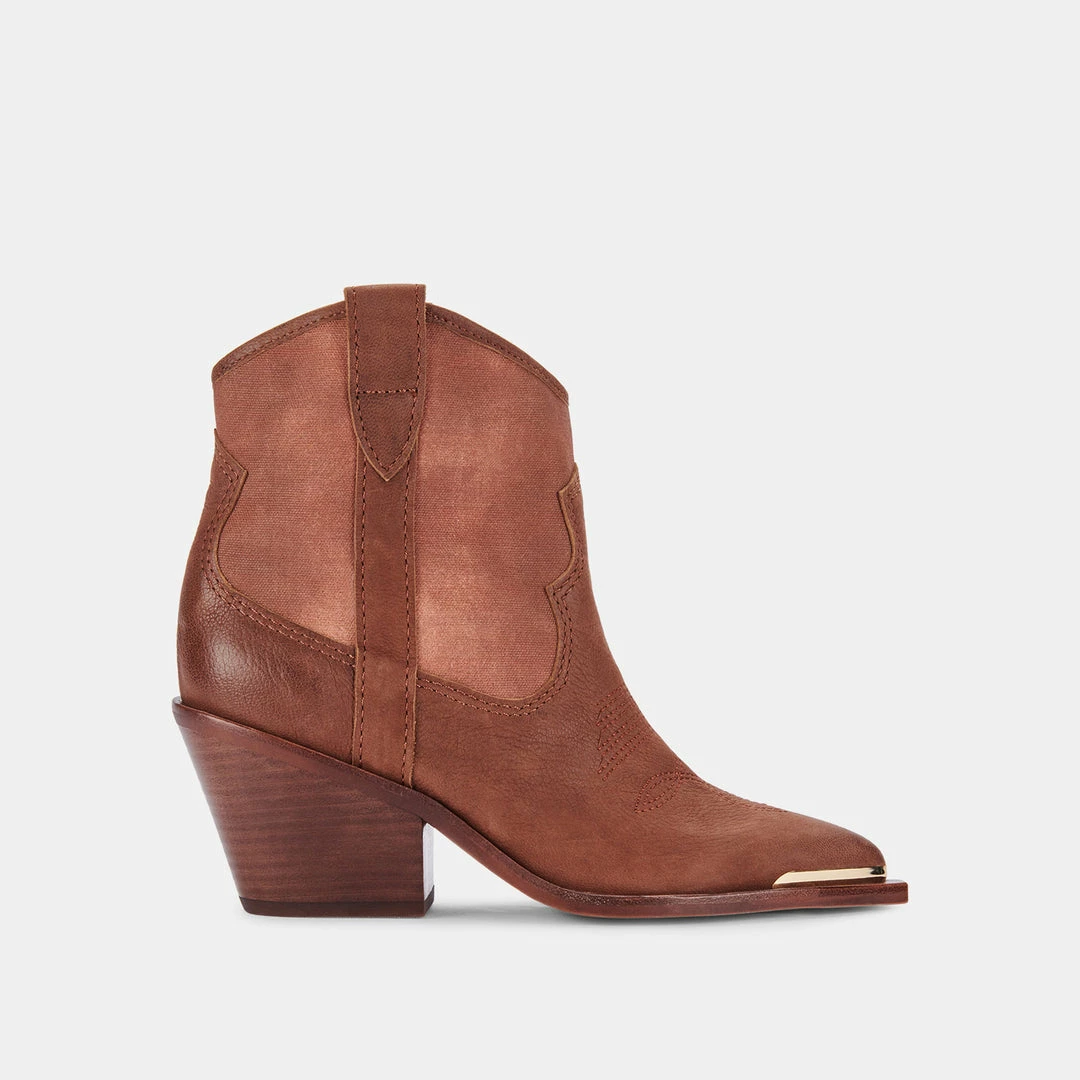 DOLCEVITA NASHE BOOTIES CHOCOLATE LEATHER