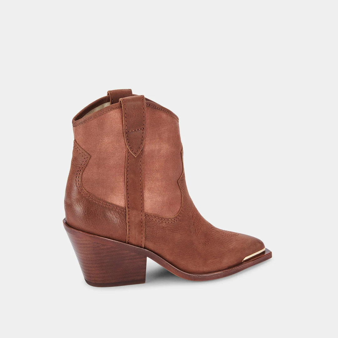 DOLCEVITA NASHE BOOTIES CHOCOLATE LEATHER
