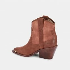 DOLCEVITA NASHE BOOTIES CHOCOLATE LEATHER