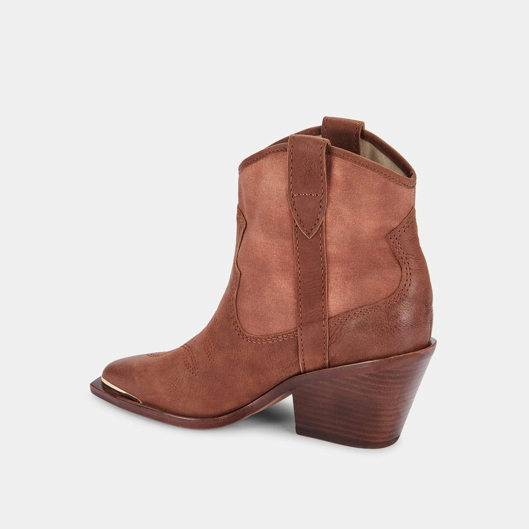 DOLCEVITA NASHE BOOTIES CHOCOLATE LEATHER