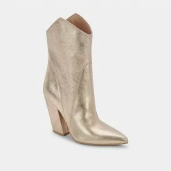 DOLCEVITA NESTLY BOOTIES LIGHT GOLD METALLIC SUEDE