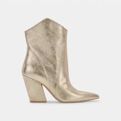 DOLCEVITA NESTLY BOOTIES LIGHT GOLD METALLIC SUEDE