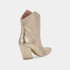 DOLCEVITA NESTLY BOOTIES LIGHT GOLD METALLIC SUEDE