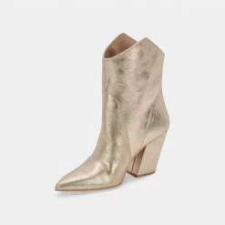 DOLCEVITA NESTLY BOOTIES LIGHT GOLD METALLIC SUEDE