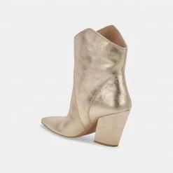 DOLCEVITA NESTLY BOOTIES LIGHT GOLD METALLIC SUEDE