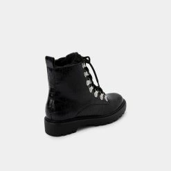 DOLCEVITA PUCK BOOTIES NOIR CROCO PRINT STELLA