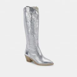 DOLCEVITA SHIREN BOOTS SILVER METALLIC SUEDE
