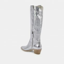 DOLCEVITA SHIREN BOOTS SILVER METALLIC SUEDE