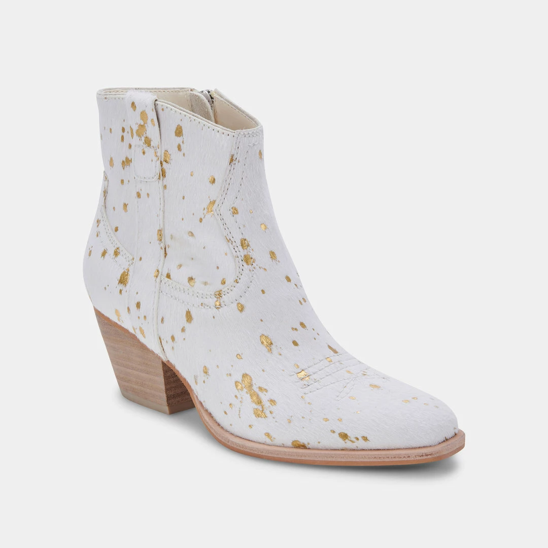 DOLCEVITA SILMA BOOTIES IN GOLD MULTI CALF HAIR
