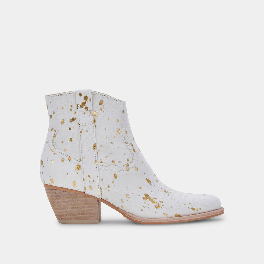 DOLCEVITA SILMA BOOTIES IN GOLD MULTI CALF HAIR