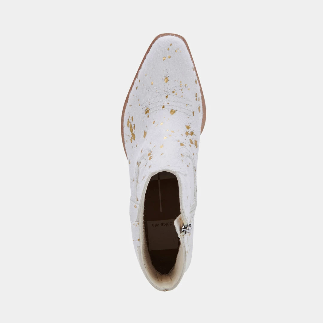 DOLCEVITA SILMA BOOTIES IN GOLD MULTI CALF HAIR