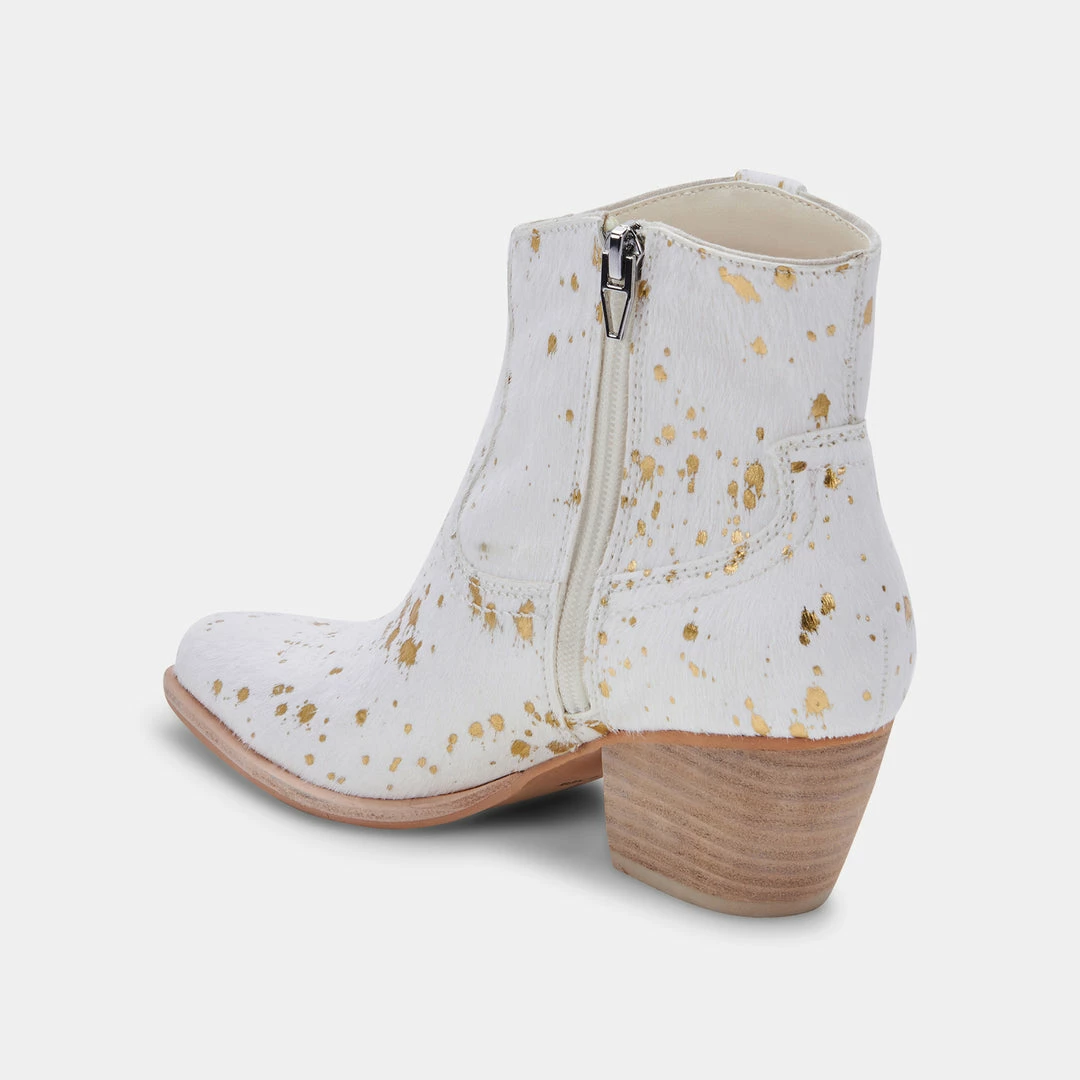 DOLCEVITA SILMA BOOTIES IN GOLD MULTI CALF HAIR