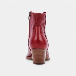 DOLCEVITA SILMA BOOTIES IN RED LEATHER