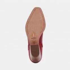 DOLCEVITA SILMA BOOTIES IN RED LEATHER